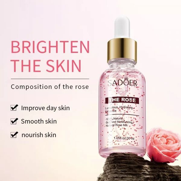 SADOER Moisturizing facial serum with rose extract, 30ml